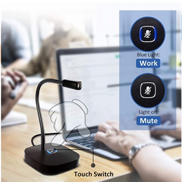 USB Computer Microphone with Mute - Picture 3 of 7